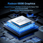 Free Shipping to US High Quality Brand New Firebat A6 Mini PC AMD Ryzen 7 7735HS Processor Good Price US Plug Mini PC