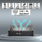 US Stock Fanless Industrial PC, Core i5-4200U CPU, 16GB+512GB SSD, 2xCOM RS232, Dual Display HD+VGA