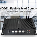 US Stock Portable Industrial Fanless Mini PC i7-4500U/4650U/5500U 6COM RS232 2LAN 2HD USB 8GB+256GB SSD