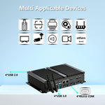 KINGDEL Industrial Mini Computer, Celeron 1007U/1037U, 4x RS232 COM, 2x Gigabit NICs, Fanless, Full Metal Case