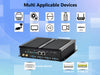 US Stock Silent Mini PC, Core i5 4th CPU, 8GB RAM/256GB SSD, Industrial PC with 6xCOM RS232, Dual HD Display, 2xNics