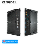 US Stock Industrial Fanless Mini PC i7 6COM RS232 2LAN 2HD 4USB3.0 4*USB2.0 4GB+512GB SSD Portable Industrial Control Host
