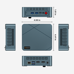 BOSGAME N150 Mini PC E3 Twin Lake 16GB DDR4 RAM 512 SSD 11 Pro Desktop 4K Dual DDP to US