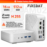 In Stock Free Shipping to US High Quality Brand New Firebat AM02 Mini PC AMD Ryzen 7 H255 Processor Good Price US Plug Mini PC