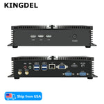 US Stock Fanless Industrial Mini PC i7-8565U/i7-8559U All Metal Silent 2*RS232 HD VGA LAN USB 32GB DDR4+ 1TB NVMe SSD