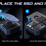 BOSGAME P3Mix Mini Desktop PC Ryzen 5 7640HS (up 5.0 GHz) 32GB DDR5 1TB PCIe SSD Radeon 760M 4K Triple Display USB 4.0 Dual 2.5G