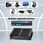 US Stock Powerful Mini PC, Core i7-1165G7 Processor, DDR4 RAM/NVMe SSD, 4K Dual Display, 2x RS232, Fanless Industrial PC