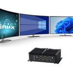 KINGDEL Fanless Mini PC Core i7 10th Generation 16GB DDR4 RAM 1TB NVMe SSD 3xHD 4K 4096x2304, 2xRJ45 Giga LAN 6xCOM