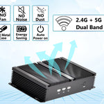 US Stock Fanless Mini PC, Core i5-8250U CPU, DDR4 RAM/NVMe SSD, 4K UHD Dual Display, 2xRS232 COM, Personal Mini Desktop Computer