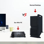 Fanless Industrial Mini PC Core i5 Dual Core 4GB RAM 512GB SSD 2xNIC 4xCOM RS232 HD/VGA Silent Metal Case Industrial Computer